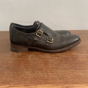 NDC brown leather monk style shoes. Size 7 (37)